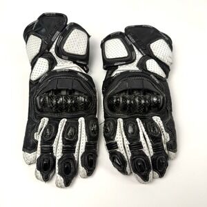 Sedici ST16 Motorcycle Gloves Medium Black Leather Armored Gauntlet Riding